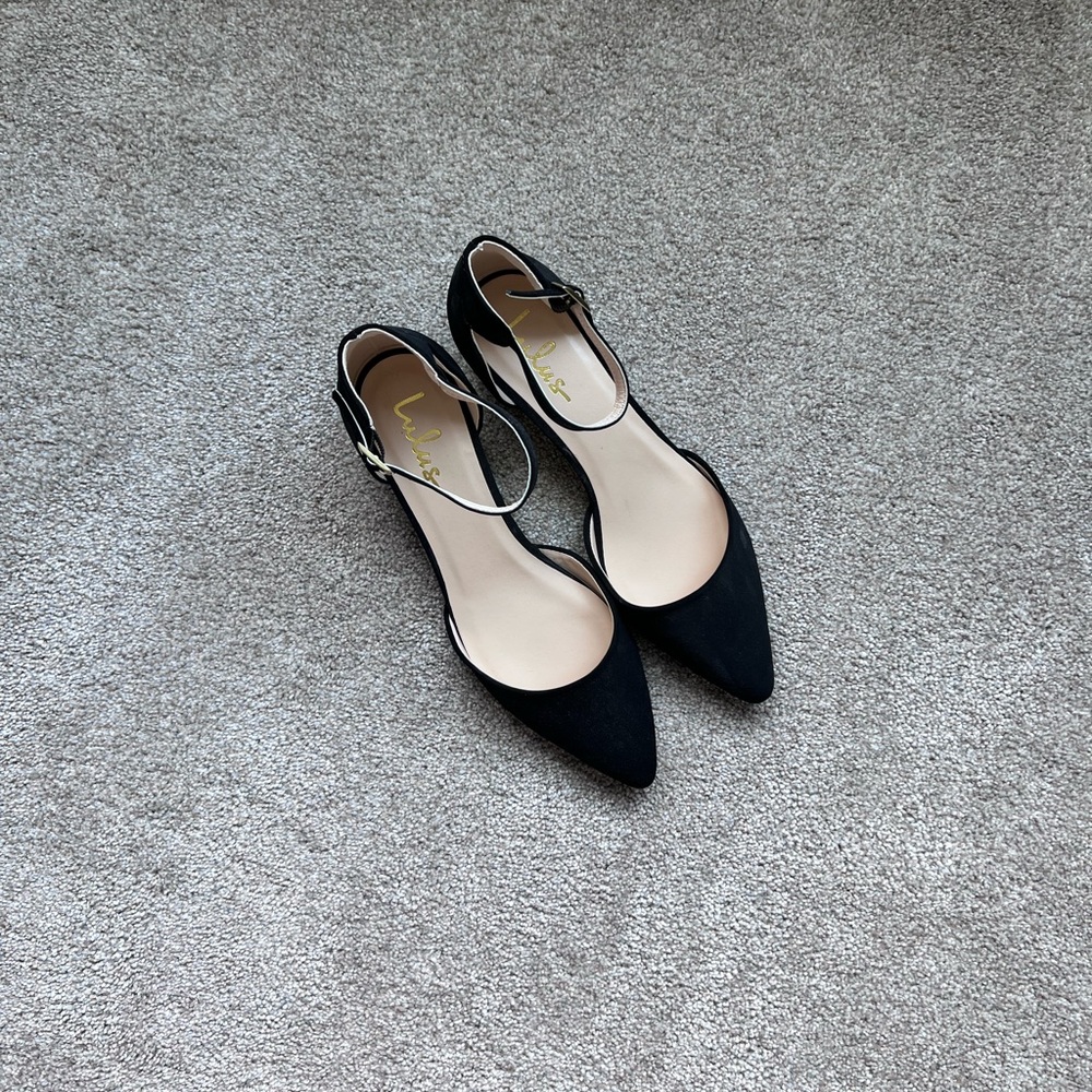 Lucinda Black Mini Heels from Lulu’s